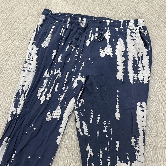 Blue tie dye print lounge summer elastic pants size xxl - Picture 2 of 6